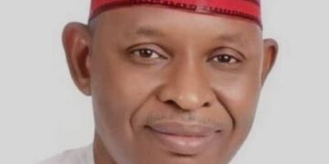 Gwamna Yusuf Ya Kai Ziyaran Gaisuwa da Girmamawa ga Mataimakin Shugaban Kasa Shettima, Ya Taya Shi Murna Bisa Fitowarsa a Matsayin Abokin Takaran Tinubu